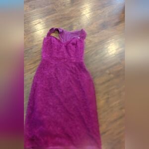 Elegant Purple Lace Dress